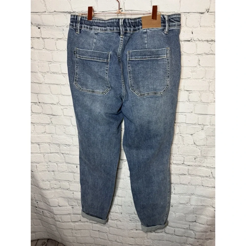 Judy Blue Jeans Womens 15/32 High Rise Drawstring Pocket Jogger Stretch - Picture 8 of 9